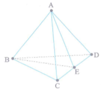 Cho tứ diện đều ABCD. Góc giữa hai đường thẳng AB và (ảnh 1)
