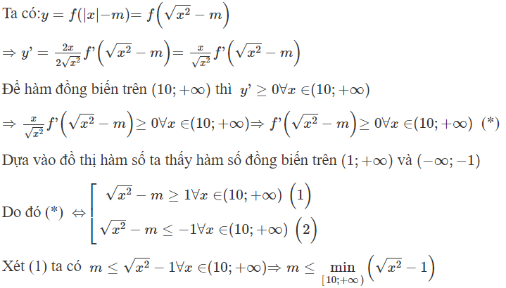 Cho hàm số  y = a x 3 + b x 2 + c x + d  có đồ thị như hình bên:    Giá trị nguyên lớn nhất của tham số m để hàm số y (ảnh 1)