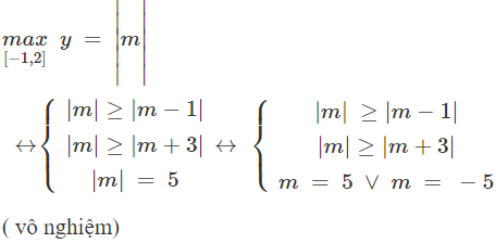Tìm tổng tất cả  các giá trị của tham số m  sao cho giá trị lớn nhất của hàm số y =  ∣ x ^2 − 2 x + m ∣ (ảnh 1)