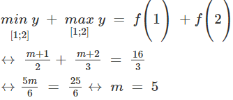 Cho hàm số y =  x + m / x + 1 . Với tham số m bằng bao nhiêu thì thỏa mãn (ảnh 1)