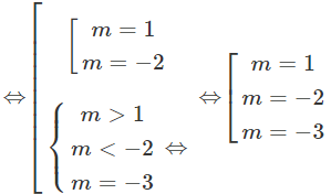 Gọi S là tập hợp tất cả các giá trị của tham số m để đồ thị hàm số  y = x − 1 /x ^2 + 2 m x − m + 2  có đúng hai đường tiệm cận (ảnh 1)