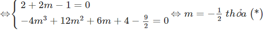 Tìm tất cả các giá trị của tham số m để đồ thị hàm số y = x^3-3( m+1) x^2+ 12mx-3m+ 4 ( C)  có hai điểm cực trị (ảnh 1)