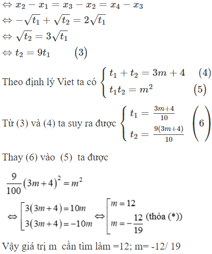 Cho hàm số y = x^4-(3m+4) x^2+ m2 có đồ thị là C. Có mấy giá trị nguyên của m để đồ thị (ảnh 1)