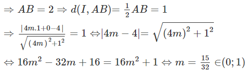 Cho hàm số  y = x ^3 − 6 m x + 4  có đồ thị (Cm). Gọi  m 0  là giá trị của m để đường thẳng đi qua (ảnh 1)