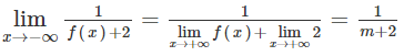 Cho hàm số  y = f ( x )  thỏa mãn   lim x → − ∞   f ( x ) = − 1  và   lim x → + ∞   f ( x ) = m . Có bao nhiêu giá trị thực của tham số m (ảnh 1)
