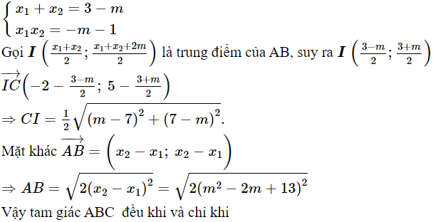 Cho hàm số  có đồ thị (C)  y = 2 x + 1/ x − 1 và đường thẳng  d: y=x+m. Đường thẳng d cắt đồ thị (C)  tại hai điểm A và B (ảnh 1)