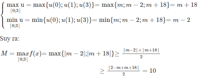 Giá trị thực của tham số m sao cho giá trị lớn nhất của hàm số  f ( x ) = ∣ x 3 − 3 x + m ∣ trên đoạn  [ 0 ; 3 ] (ảnh 1)