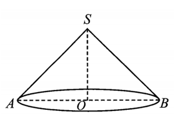 Cho hình nón có thiết diện qua trục là một tam giác vuông cân cạnh huyền (ảnh 2)
