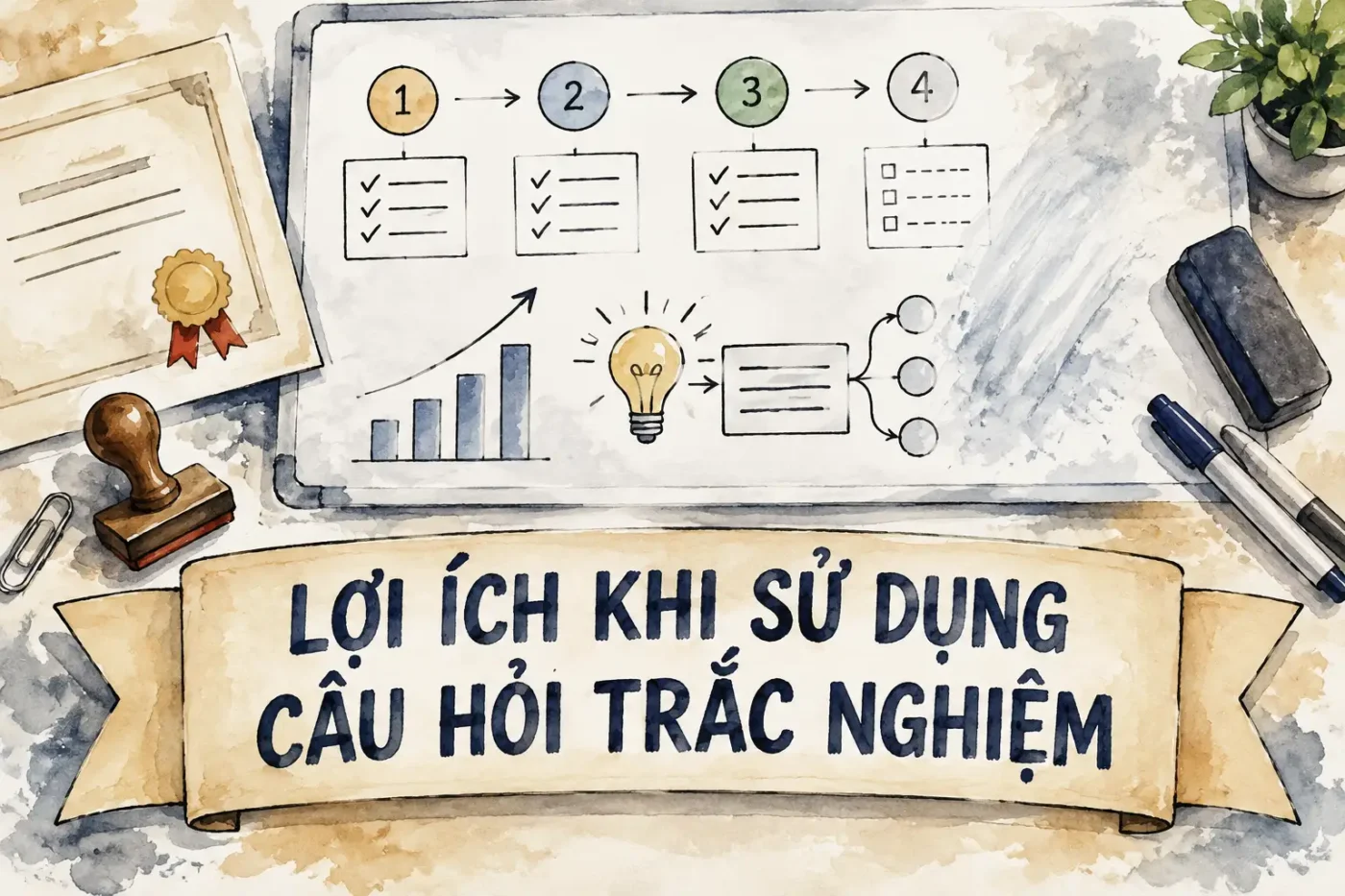 Việc luyện tập với câu hỏi trắc nghiệm có lời giải mang lại nhiều lợi ích thiết thực cho quá trình học tập của bạn - câu hỏi