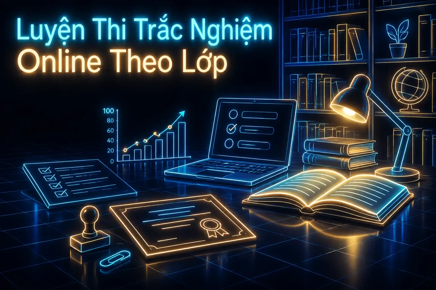 Luyện thi trắc nghiệm online theo lớp là hình thức ôn tập sử dụng các nền tảng số